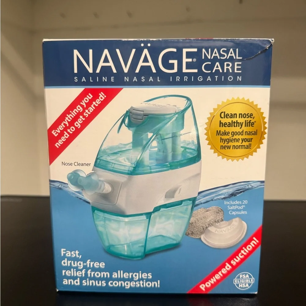 NAVÄGE Nasal Care Saline Nasal Irrigation - Teal/White - Picture 1 of 3